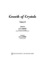 Front cover of Growth of Crystals by N. N. Sheftal'