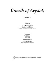 Front cover of Growth of Crystals by E. I. Givargizov