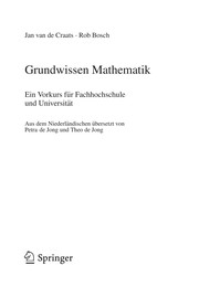 Front cover of Grundwissen Mathematik by Jan van de Craats