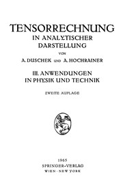 Front cover of Grundzüge der Tensorrechnung in Analytischer Darstellung by Adalbert Duschek