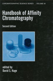Front cover of Handbook of affinity chromatography by David S. Hage