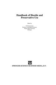 Front cover of Handbook of Biocide and Preservative Use by H. W. Rossmoore