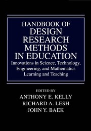 Front cover of Handbook of Design Research Methods in Education by Anthony E Kelly