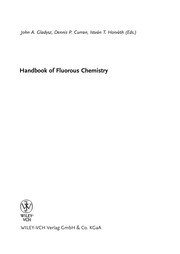 Front cover of Handbook of fluorous chemistry by John A. Gladysz