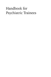 Front cover of Handbook for psychiatric trainees by Dinesh Bhugra