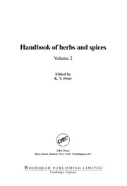 Front cover of Handbook of herbs and spices by K. V. Peter