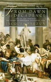 Cover of From Dawn to Decadence by Jacques Barzun