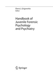 Cover of Handbook of Juvenile Forensic Psychology and Psychiatry by Elena L. Grigorenko