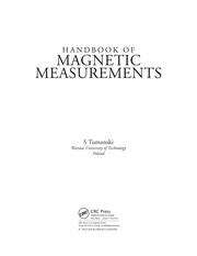 Front cover of Handbook of magnetic measurements by Sławomir Tumański