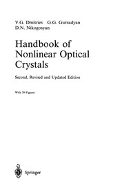 Front cover of Handbook of Nonlinear Optical Crystals by Valentin G. Dmitriev