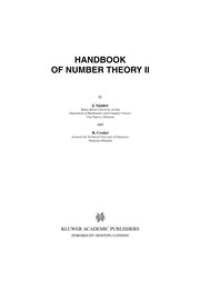 Cover of Handbook of number theory II by J. Sándor
