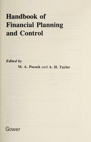 Front cover of Handbook of financial planning and control by M. A. Pocock