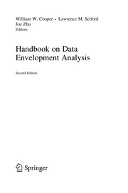 Cover of Handbook on Data Envelopment Analysis by William W. Cooper
