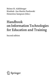 Front cover of Handbook on information technologies for education and training by Heimo H. Adelsberger
