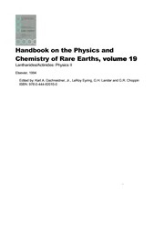 Front cover of Handbook on the physics and chemistry of rare earths by Karl A. Gschneidner