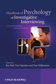 Front cover of Handbook of psychology of investigative interviewing by Ray Bull
