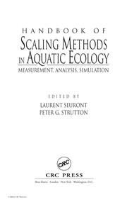 Cover of Handbook of scaling methods in aquatic ecology by Laurent Seuront