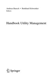 Cover of Handbook Utility Management by Andreas Bausch