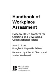 Front cover of Handbook of Workplace Assessment by John C. Scott