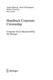 Front cover of Handbuch Corporate Citizenship by André Habisch
