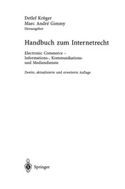 Cover of Handbuch zum Internetrecht by Detlef Kröger