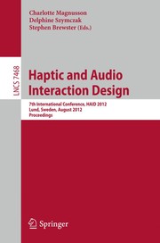 Front cover of Haptic and Audio Interaction Design by Charlotte Magnusson