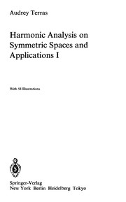 Front cover of Harmonic analysis on symmetric spaces and applications by Audrey Terras