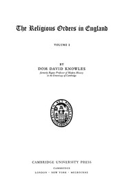 Front cover of The heads of religious houses by Knowles, David