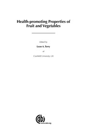 Front cover of Health-promoting properties of fruits and vegetables by Leon A. Terry