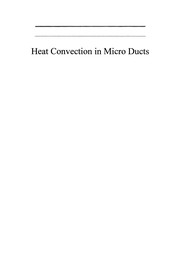 Front cover of Heat Convection in Micro Ducts by Yitshak Zohar