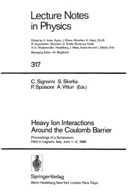 Front cover of Heavy Ion Interactions Around the Coulomb Barrier by C. Signorini