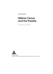 Front cover of Hélène Cixous and the theatre by Julia Dobson