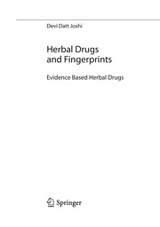 Front cover of Herbal Drugs and Fingerprints by Devi Datt Joshi