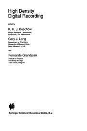 Cover of High Density Digital Recording by K. H. J. Buschow