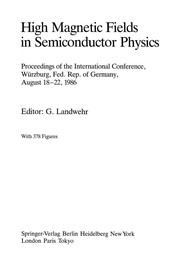 Cover of High Magnetic Fields in Semiconductor Physics by Gottfried Landwehr