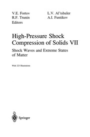 Front cover of High-Pressure Shock Compression of Solids VII by Vladimir E. Fortov