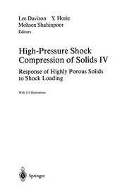 Cover of High-Pressure Shock Compression of Solids IV by Lee Davison