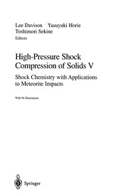 Front cover of High-Pressure Shock Compression of Solids V by Lee Davison