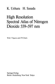 Front cover of High resolution spectral atlas of nitrogen dioxide 559-597 nm by K. Uehara