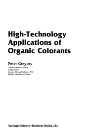 Cover of High-Technology Applications of Organic Colorants by Gregory, Peter