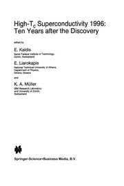 Front cover of High-Tc Superconductivity 1996: Ten Years after the Discovery by E. Kaldis