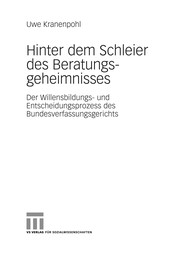 Front cover of Hinter dem Schleier des Beratungsgeheimnisses by Uwe Kranenpohl
