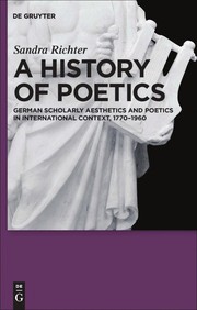 Front cover of A history of poetics by Sandra Richter