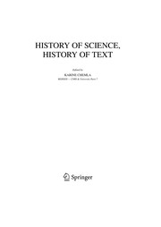 Cover of History of science, history of text by Karine Chemla