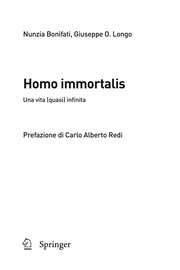 Front cover of Homo immortalis by Nunzia Bonifati