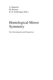 Front cover of Homological mirror symmetry by A. Kapustin