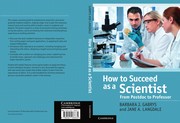 Front cover of How to succeed as a scientist by Barbara J. Gabrys