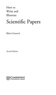 Cover of How to write & illustrate a scientific paper by Björn Gustavii