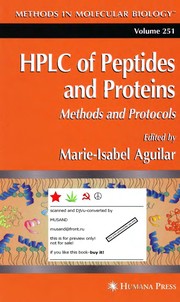 Front cover of HPLC of peptides and proteins by Marie-Isabel Aguilar