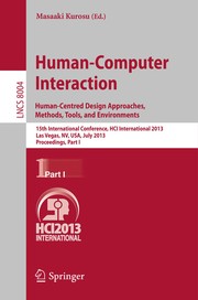 Cover of Human-Computer Interaction. Human-Centred Design Approaches, Methods, Tools, and Environments by Masaaki Kurosu